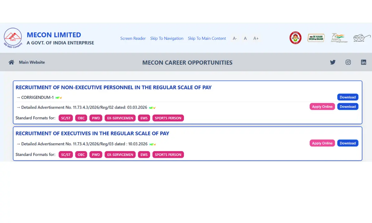 MECON-Recruitment-2026