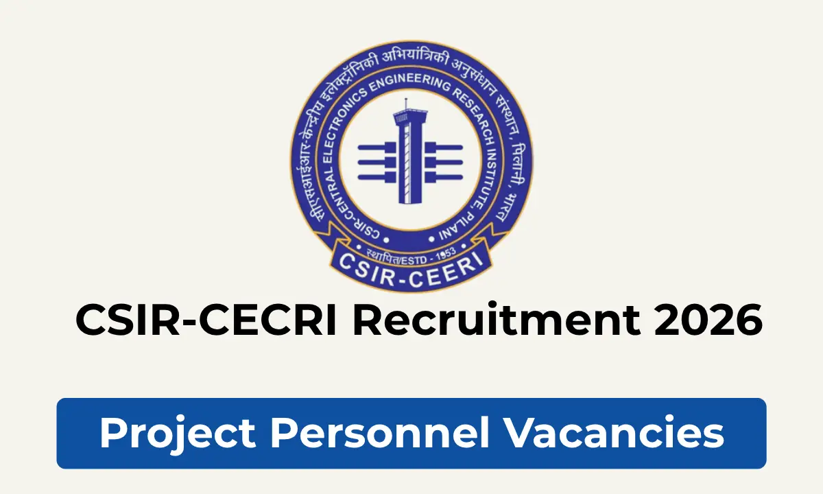 CSIR-CECRI Recruitment 2026