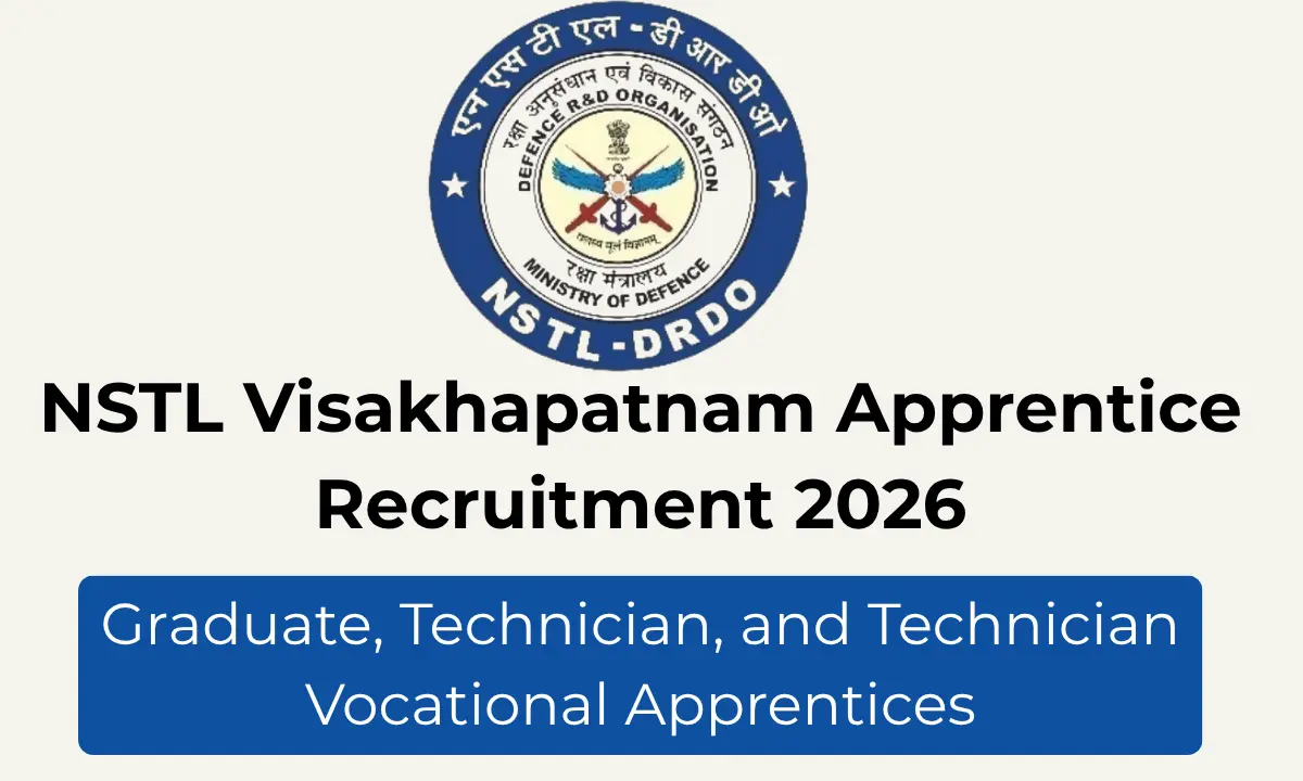 NSTL Visakhapatnam Apprentice Recruitment 2026