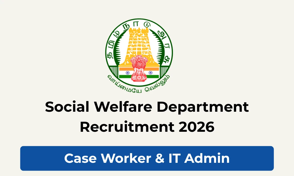 Social Welfare Department Recruitment 2026